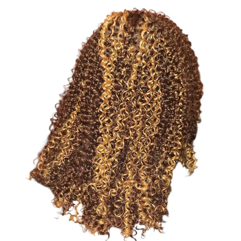 20 Inch Multicolor Spiral Wig - Blended Human & Synthetic HAIR  - Cosplay